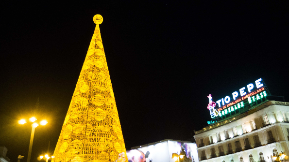 Árbol y luces de Navidad de la Puerta del Sol 2015 2016