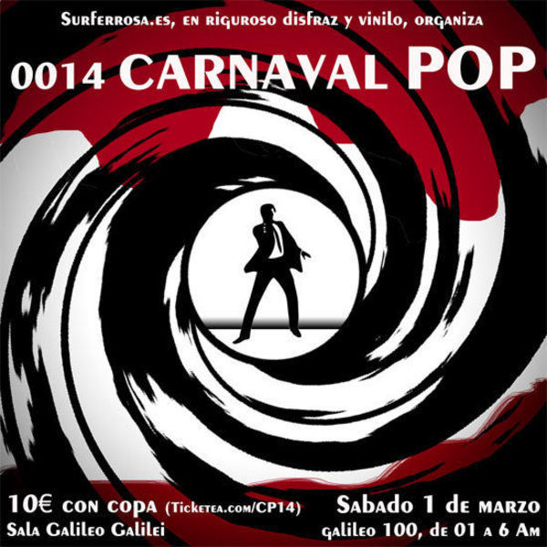 Cartel Carnaval POP 2014 en la Sala Galileo Galilei